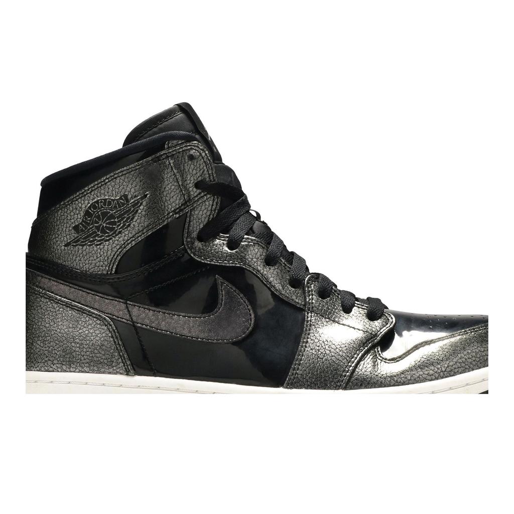 Air Jordan 1 Retro High 'Black Patent' (Unisex) Black / Black-Anthracite-White Vintage Basketball Shoes 332550 017