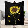 1pc Sunflower Initial blanket Soft and Warm for Sofa Office Camping Travel Livingroom Great Gift for Friends and Family Comfortable