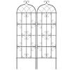 2 Packs Metal Garden Trellis for Climbing Plant Support 71x20 In Rustproof