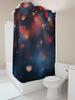 Elegant Heart Print Waterproof Shower Curtain Bathroom Decor for Romantic Warm Home 180x180cm Thickened Eco-Friendly Fabric