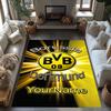 Borussia Dortmund Customize Your Name Floor Rug Office Rug Design for Dining Room Dormitory Foyer Playrooms Antislip Carpet Anime Office Decor