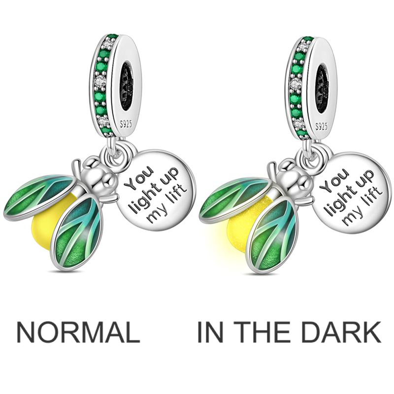 Copper Summer Night Firefly Charms Beads Chameleon Cooling Seaboat Dangle Fit Original Bangle Bracelet Diy Jewelry