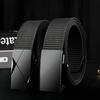 Men's Tactical Belt Automatic Metal Buckle Casual Nylon Belt Black Woven Canvas Breathable Fashion Outdoor Sport Jeans Strap