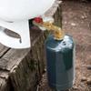 Propane filling adapter for 1-pound propane tanks, QCC1 propane adapter, 20-pound to 1-pound converter with pressure gauge valve.