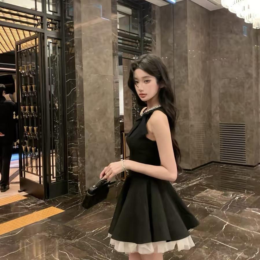 Barb Chill Banquet Thousand Diamonds Hepburn Princess Dress Dress Women's Vest Dress Birthday Dress Dress