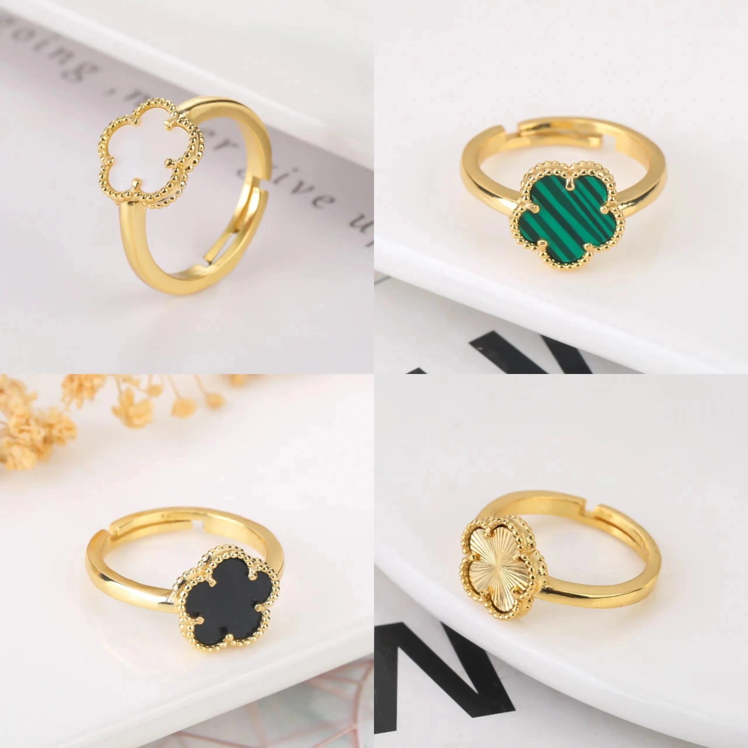 

Кольцо из стерлингового серебра S925 с клевером, очаровательное женское кольцо с бабочкой, люксовый бренд, подарок на день Святого Валентина на годовщину