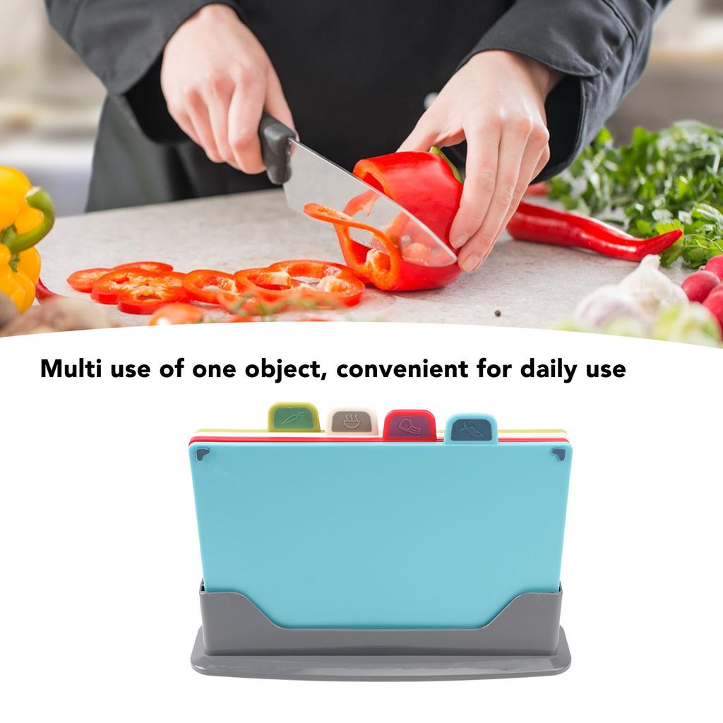 4 Piece Cutting Board Set Thickened Cutting Boards for Kitchen Meat Fruits Vegetables