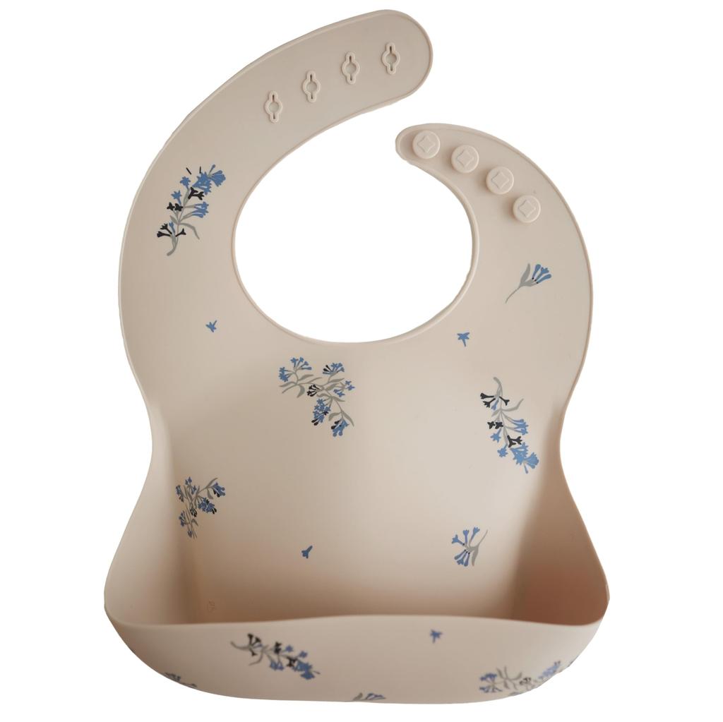 Mushie Mealtime Lilac One Size Kids' Apron, MSE_SA Flowers,
