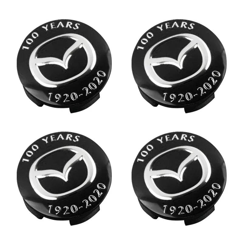4PCS 56mm Wheel Center Cap Logo Hub Cover Badge Emblem For Mazda 6 3 CX5 2 CX7 Demio Atenza Axela MX30 CX30 CX3 CX9 MX5 RX8 RX7