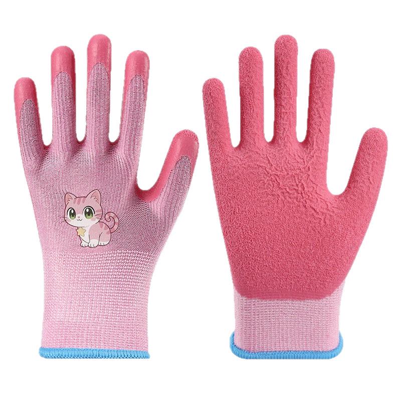 Kids' Non-Slip Breathable Gloves for Beachcombing, Crab Catching, Gardening, and Protection.