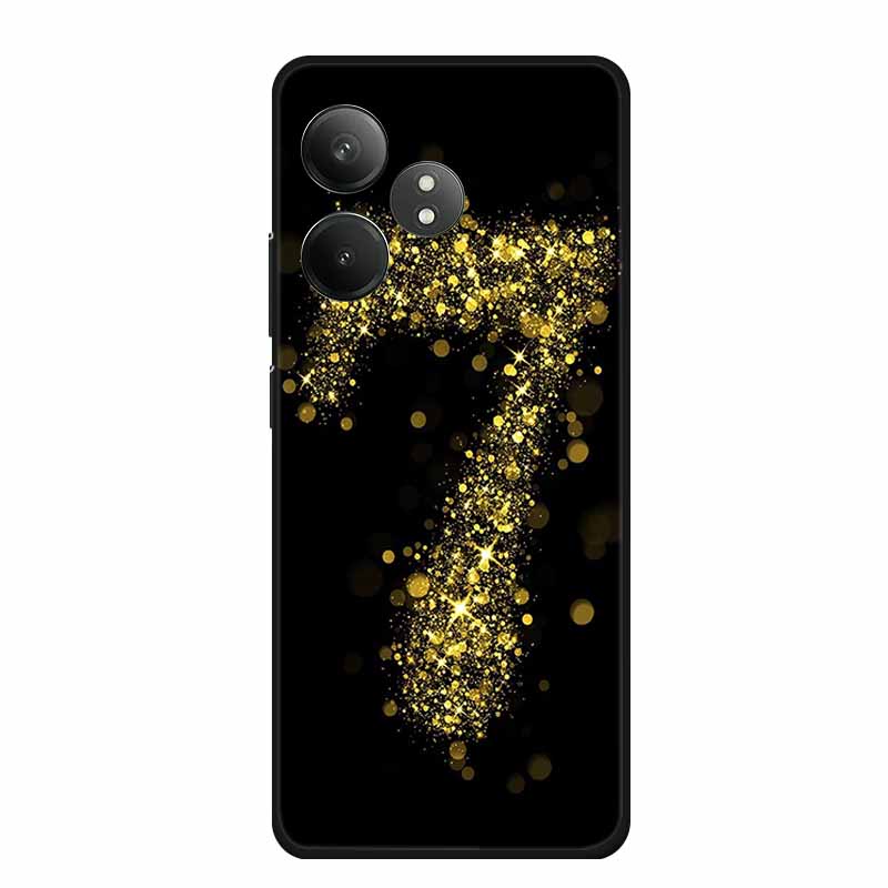 

Чехол для Realme GT 6 6T Neo6 Neo 6 SE Чехол 6 T Coque Цветы Черный Силикон Мягкая Задняя Крышка Для Realme GT7 GT 7T 7 T Чехол для Телефона Realme GT Neo6 SE