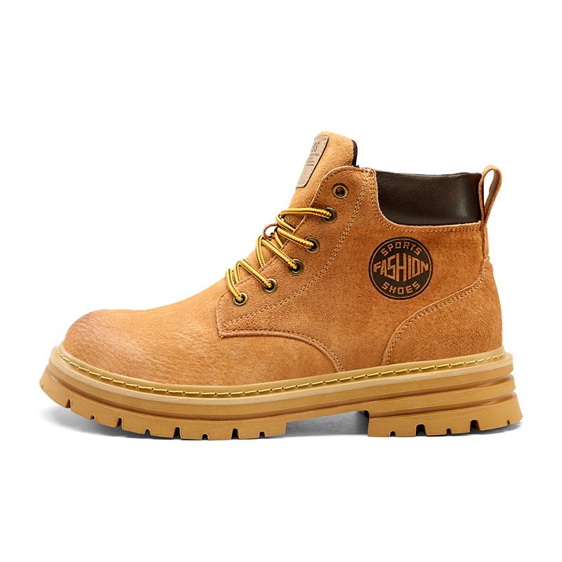 

Мужская нескользящая одежда, классические кожаные ботинки Explosive Big Yellow, для работы на открытом воздухе, походов, с высоким верхом, трендовая мужская и женская обувь 44 жёлтый