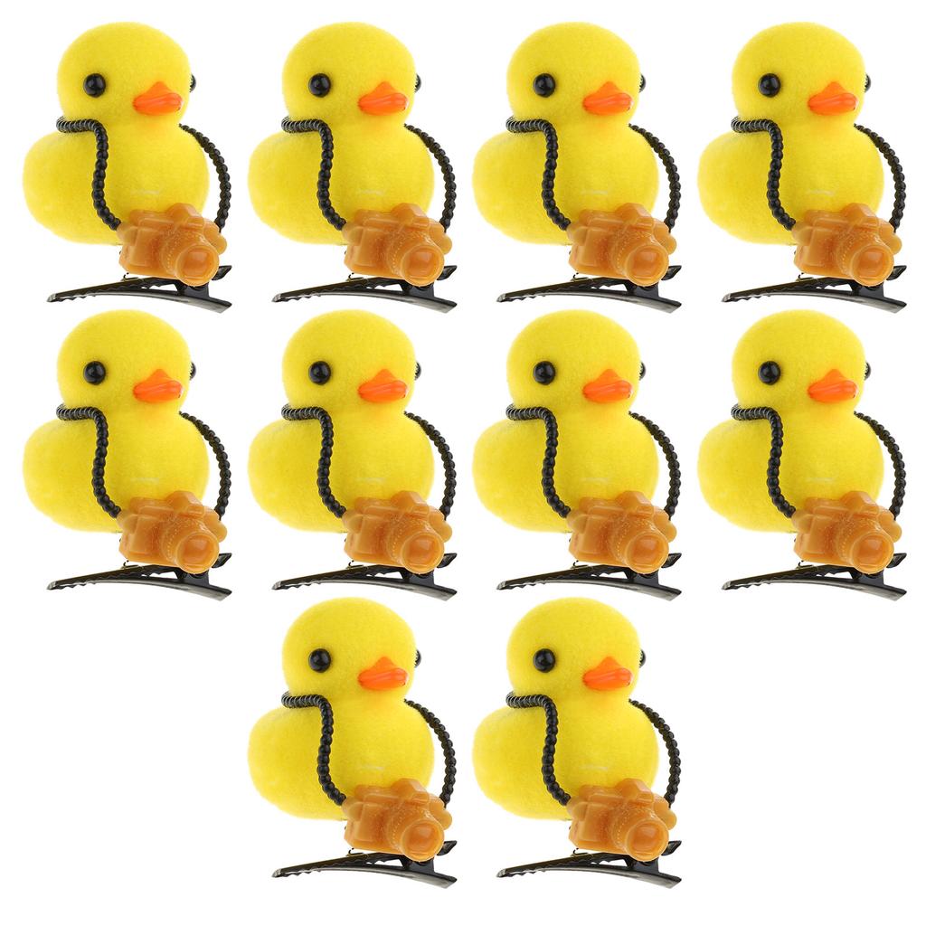 10pcs Cute Cartoon Duck Hairpin for Kids and Women Fashionable DIY Clip Hairpins Party Gift Styling Accessory for Girl
