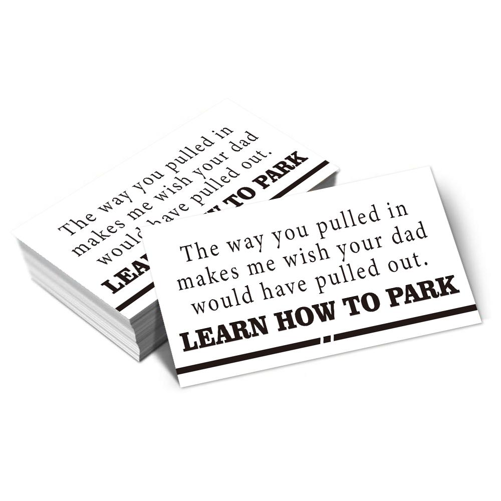 

50 шт. Карточки за нарушение правил парковки, Смешные карточки за нарушение правил парковки 3,5 x 2 дюйма, Шуточный штраф за вождение, Мини-портативный реквизит для розыгрышей 9x5.4cm белый