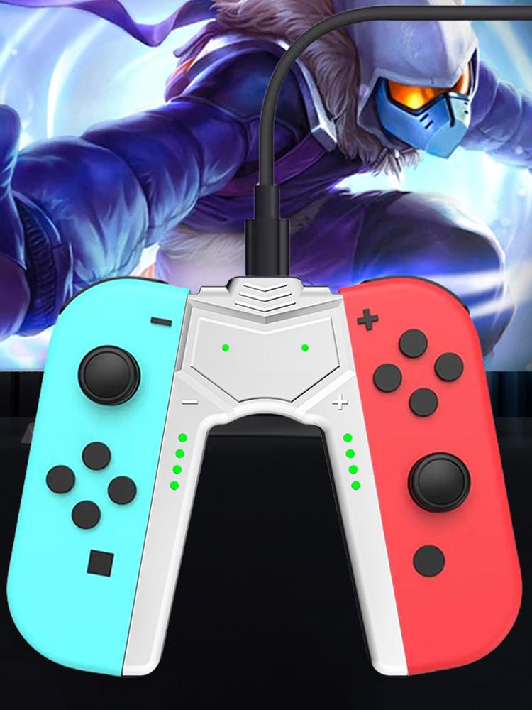 For Switch OLED Joy-Con Charging Grip Type C Mini Charging Dock Grip Charger Stand Controller Connector for Nintendo Switch OLED