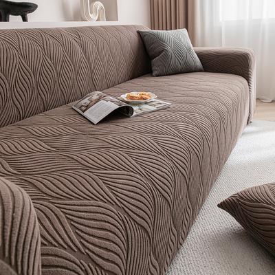 New Sofa Cover for Lazy People Fully Covered with Stretch Jacquard Velvet Anti Slip and Straight Row Anti Cat Scratch