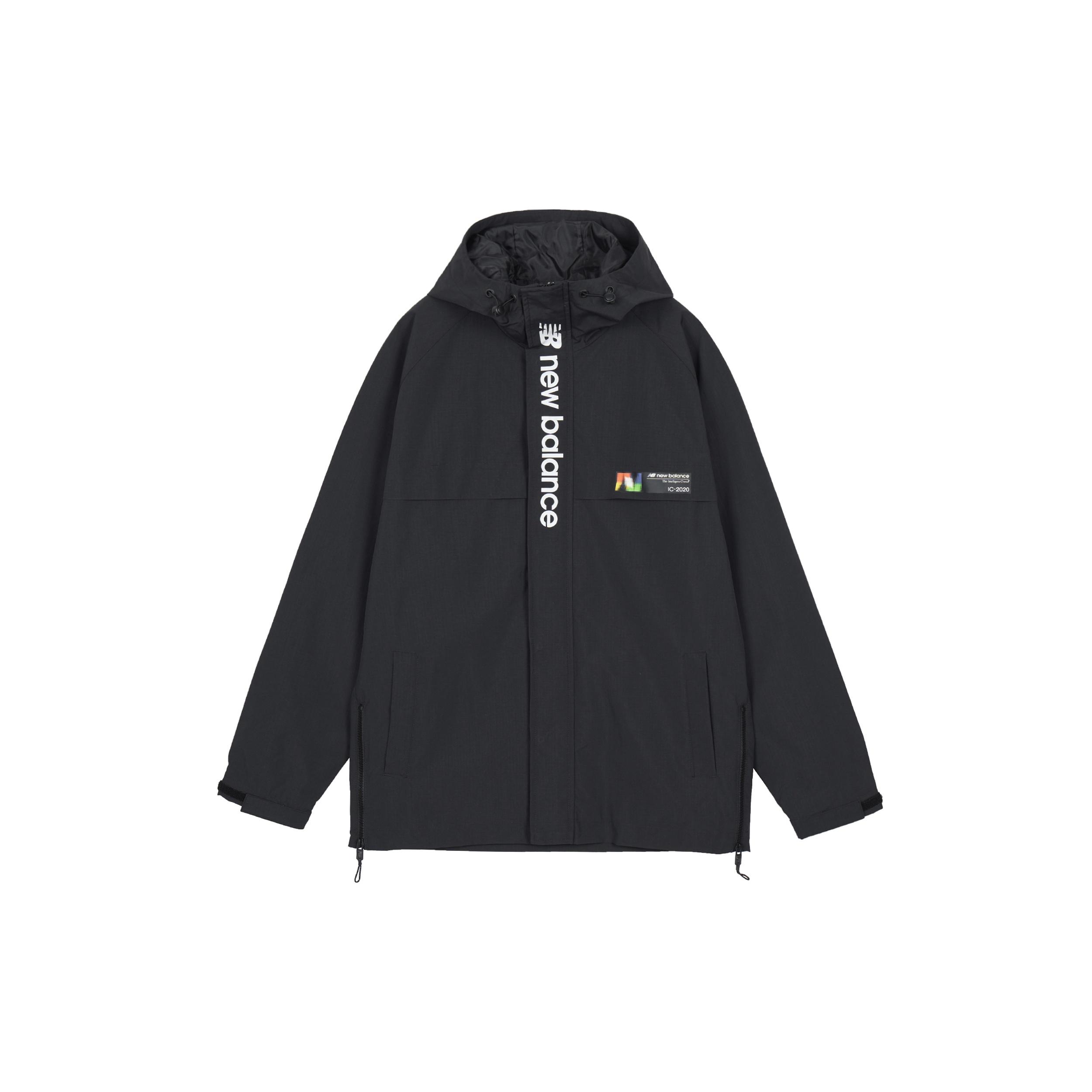 New Balance Hooded Windbreaker Asia Sizing Black Men s AMJ03330-BK L