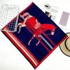 400g Retro Ethnic Bluebird Scarf: Women's Winter Warm Neck Warmer, High-End Imitation Cashmere Shawl.