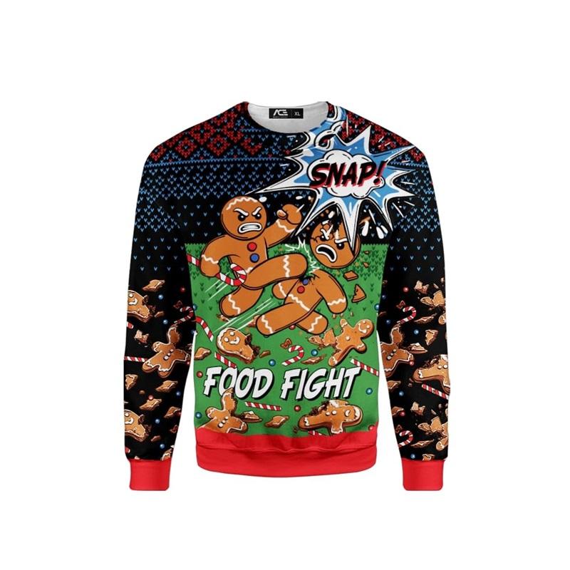 3d Print Santa Claus Playing Hockey Graphic Sweatshirts Men's Merry Christmas Crew Neck Pullover Sweater New In Xmas Hoodie
