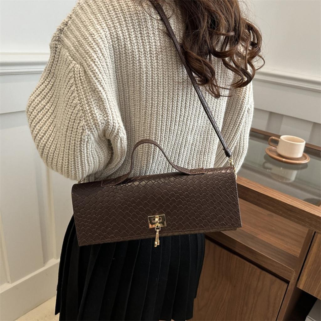 Design di nicchia personalizzato, Stile casual occidentale, Semplice monospalla, Tendenza casual, Borsa da donna, Borsetta quadrata piccola alla moda