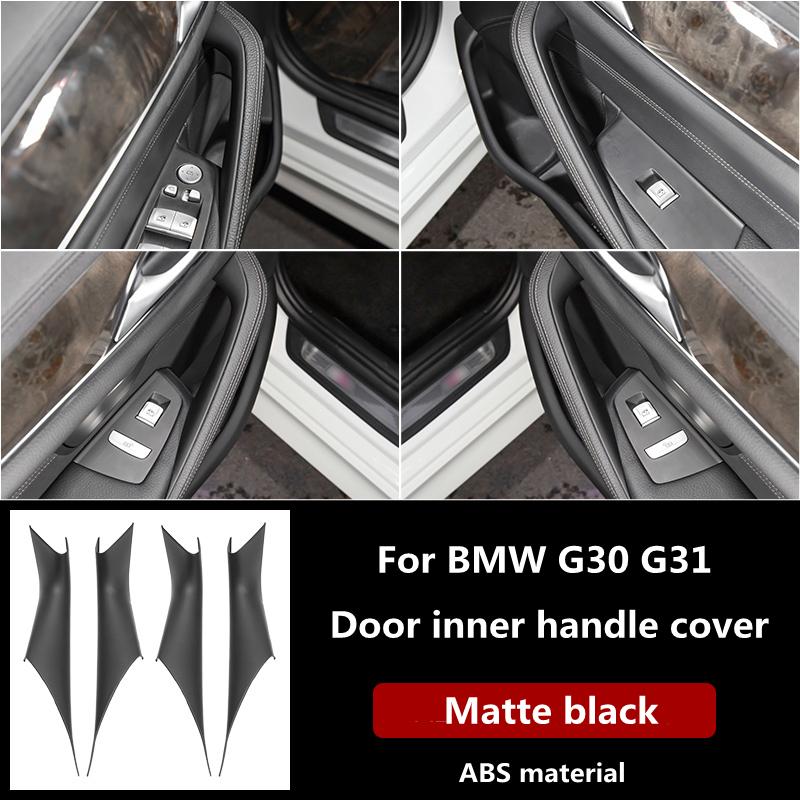 Car Styling Door Inner Handle Cover Decorative Sticker for BMW 5 Series G30 G31 Carbon Fiber Pattern Interior