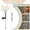 1-4pack Solar Garden Lights Waterproof Solar Swaying Starburst Light Outdoor Lights for Yard Patio Wedding Christmas Decoration