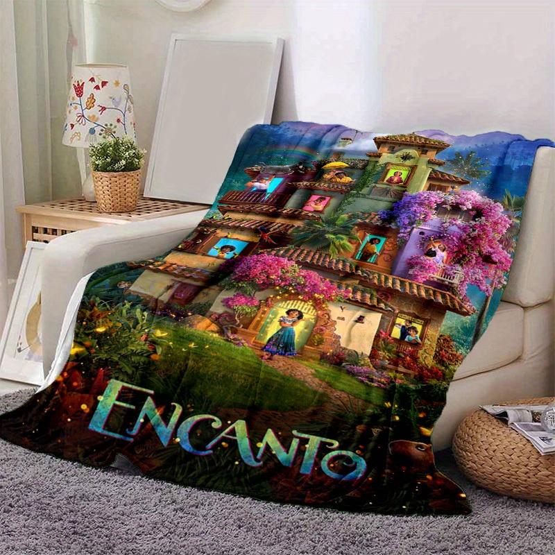 

1pc Encanto Movie Poster Inspired Cartoon Blanket for Home Decoration All Seasons Universal Gift Idea 3D Printed Throw Blankets with Vibrant 100x150cm