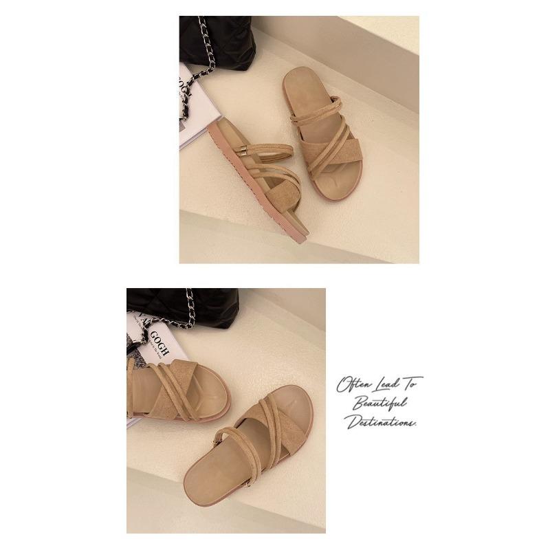 Two Wear Sandals Women Fairy Style Fashion Casual Flat Roman Shoes