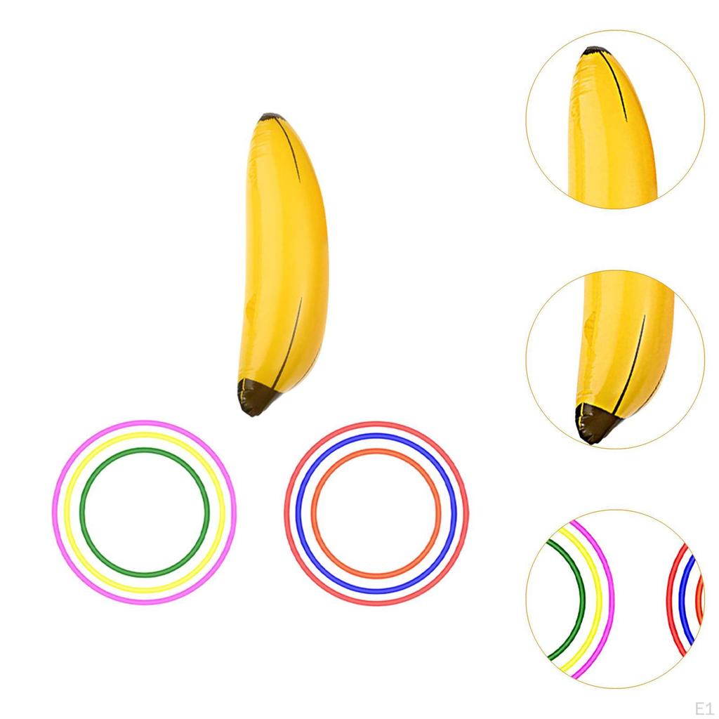 Inflatable Banana Ring Toss Game Bachelorette Party Accessories Decoration Tossing for Birthday
