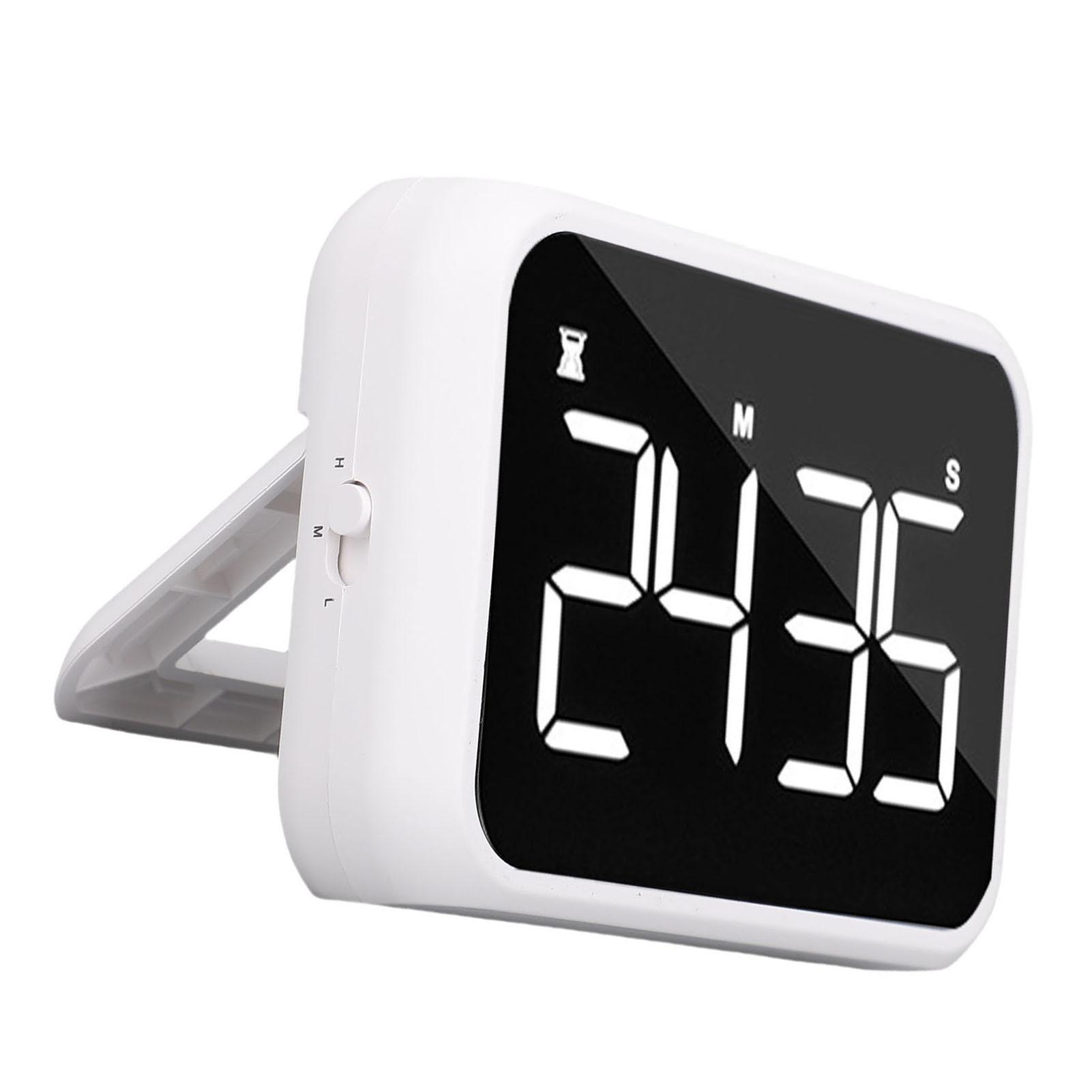 Digitální časovač 4palcový LED displej   Jas a hlasitost Magnetický časovač odpočítávání a odpočítávání pro studium, vaření, fitness