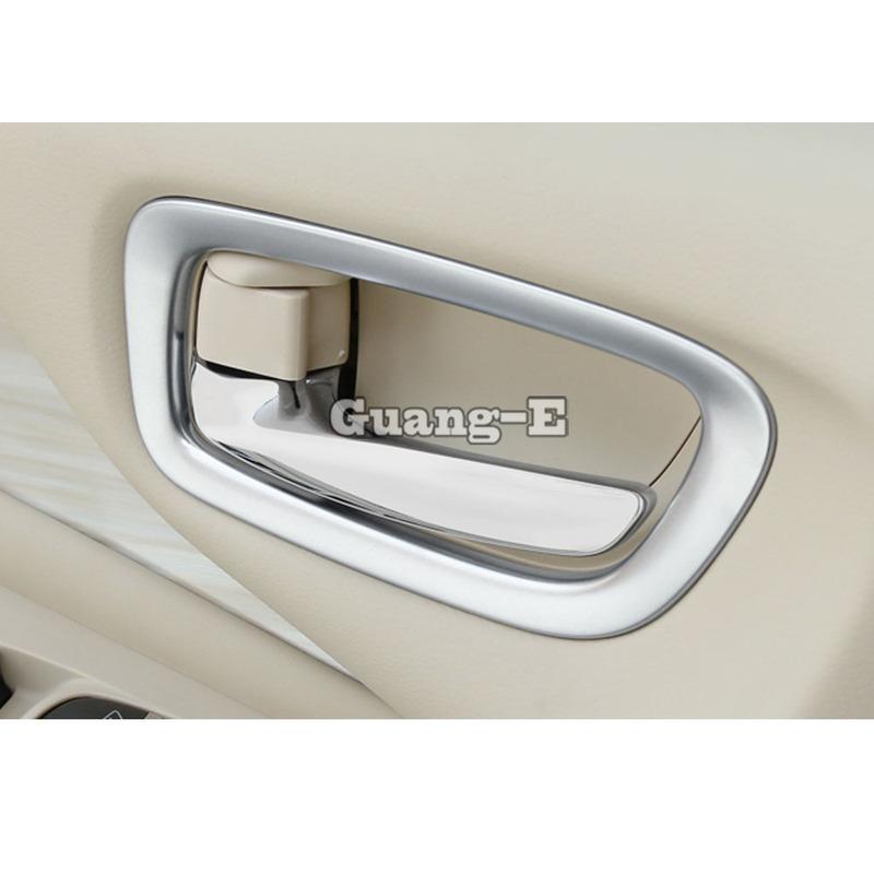 For Nissan Murano 2015 2016 2017 2018 Car Cover Stick Trim Door Inner Handle Bowl Armrest Handrail Frame Lamp Panel 4PCs