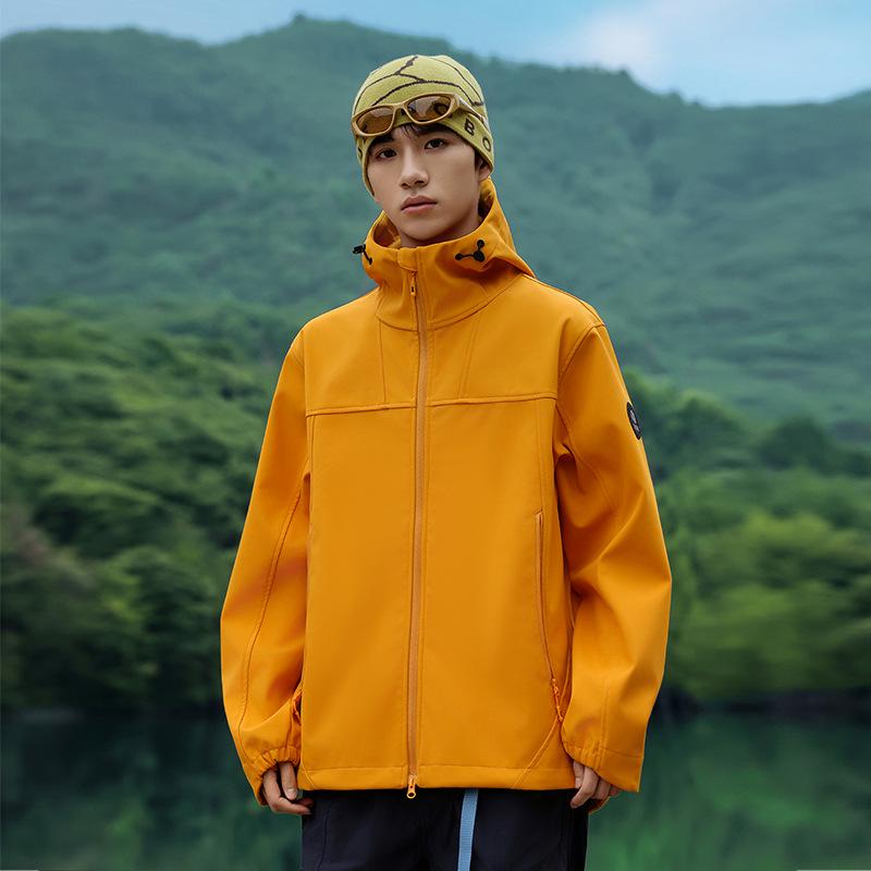 Unisex Windproof Water-Repellent Softshell Jacket: Spring/Autumn Lightweight Outerwear with Custom Logo