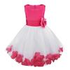 Infant Kids Girls Princess Flower Petals Tulle Formal Wedding Pageant Dress Knee Length
