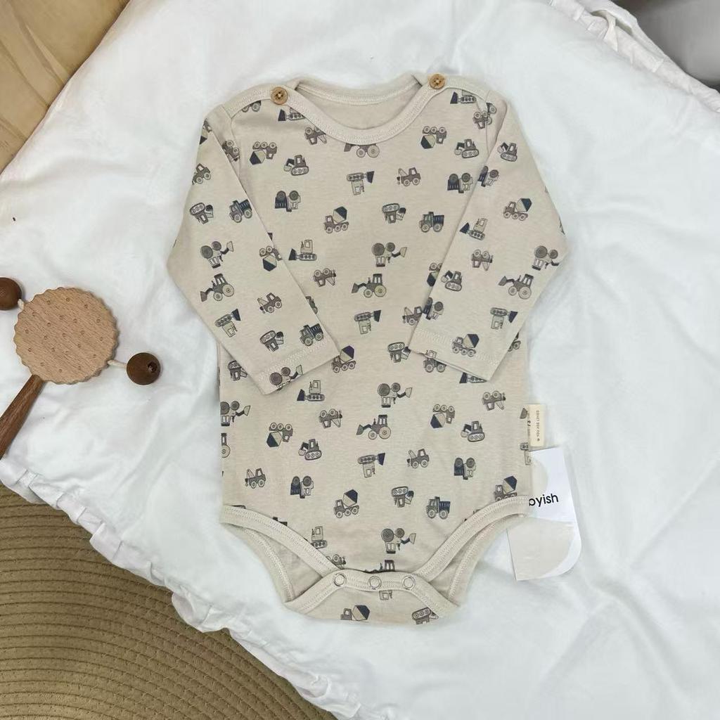 BabyClothes Unisex A-Category Cotton Infant Bodysuit Set – 3-Piece Seasonable, Cute Cartoon Pattern Diaper Cover