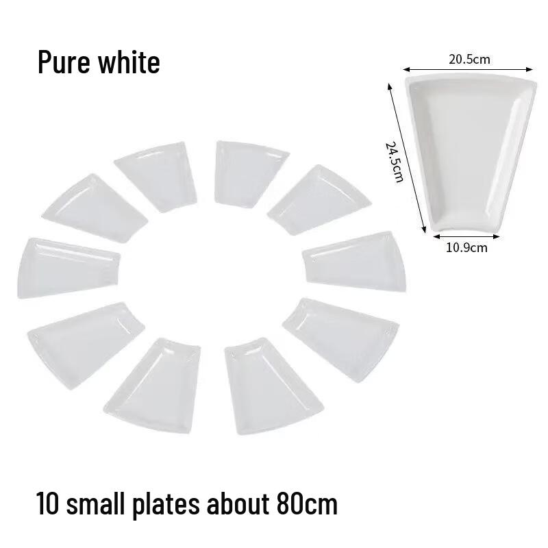 JINGRX Round Table Serving Set with Side Plates