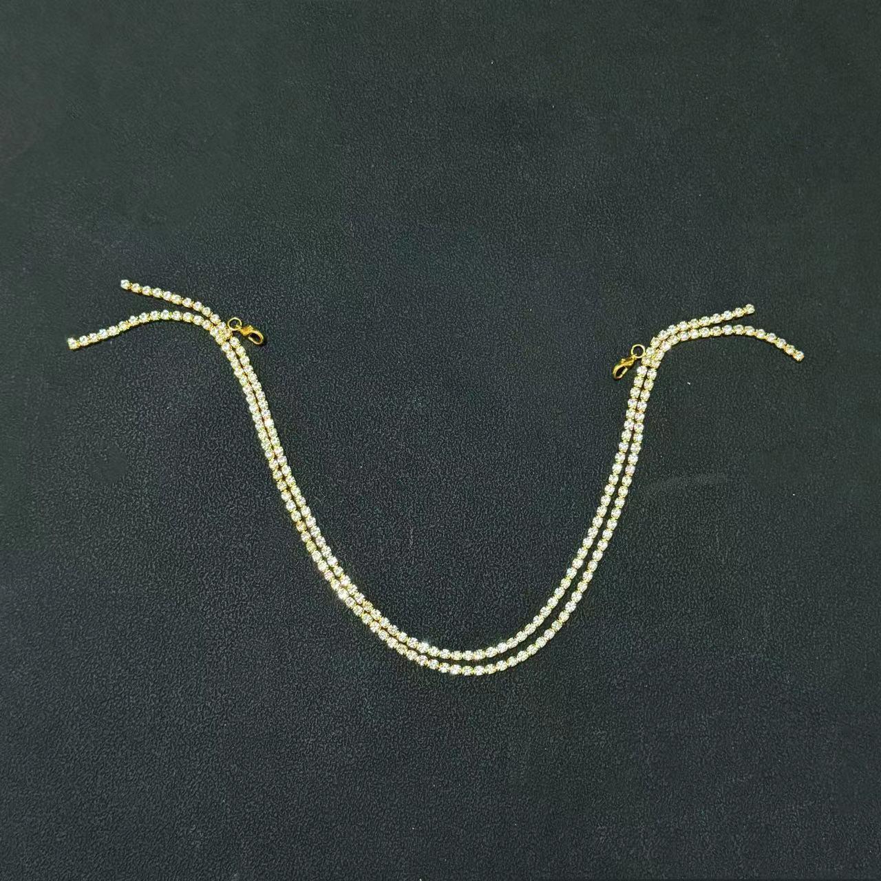 

Элегантный браслет на ногу с кисточкой из страз: Европейско-американское модное заявление золотой