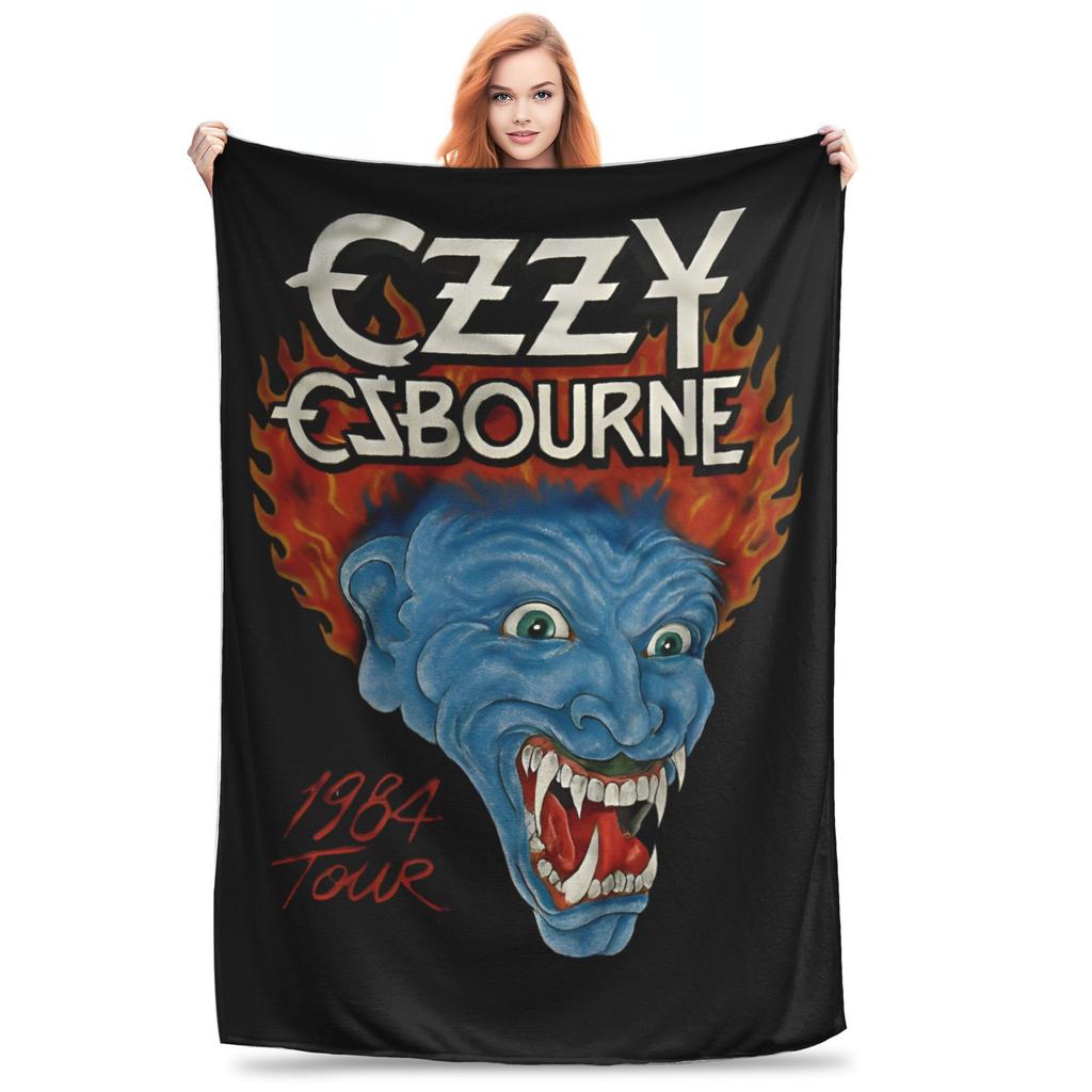 Black Sabbath Ozzy Osbourne Deka Back To The Beginning Tour Teplá plyšová přehozová deka Pro domácí dekoraci Cestování Kancelář Flanelová