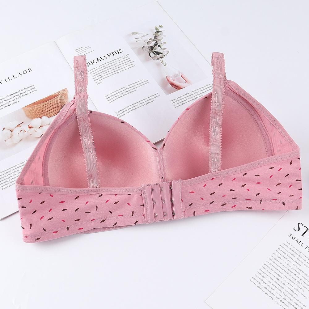 New large size large cup bra middle-aged and elderly comfortable steel-rimless cotton underwear full cup bra