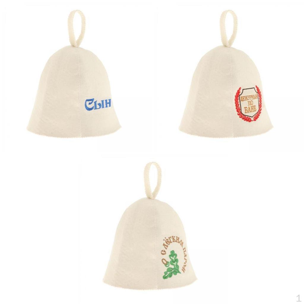 3x Sauna Hat Russian Caps Saunahut Saunahattu Wool Felt Women Men