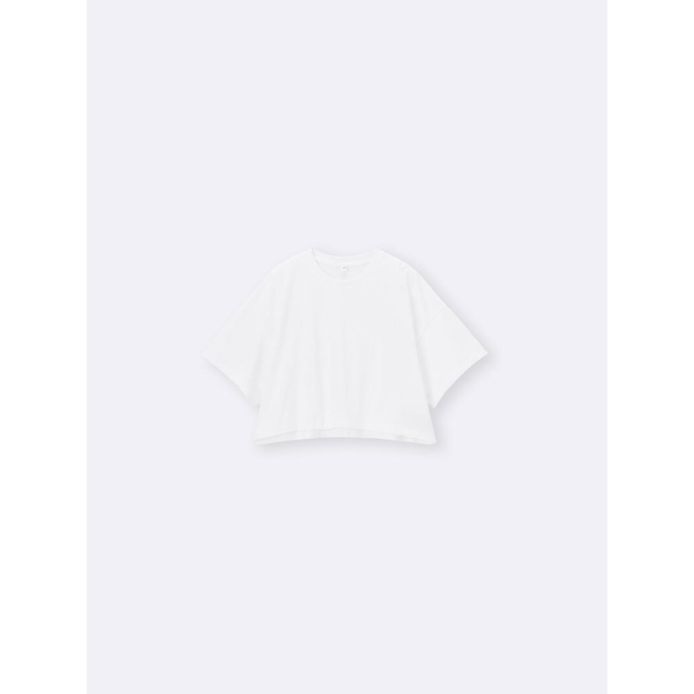 Gu By Uniqlo Girls CoTTon Oversize Cropped T shirT Jr