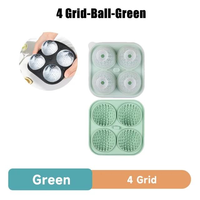 Golf Silicone Ice Ball Round Mold Whiskey Special 4 Golf Ice Grid Mold Kitchen Tools