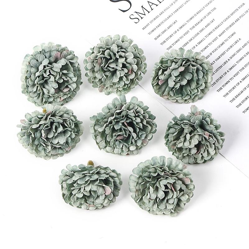 10/20Pcs Artificial Hydrangea Flowers 3cm Silk Fake Flower For Home Decor Garden DIY Bride Wedding Decoration Wreath Accessories