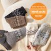 Retro Fel Island Children's Socks - Warm and Cozy Winter and Autumn Thickened Wool Socks with Added Insulation, Comfortable Mid-calf Length Socks