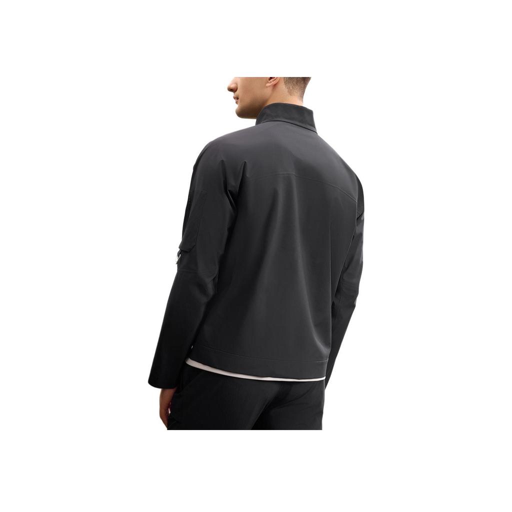 Fila Explore Series Casual Versatile Sports Stand Collar Long Sleeve Jacket Men Jacket Deep-Black A11M517715F-BK