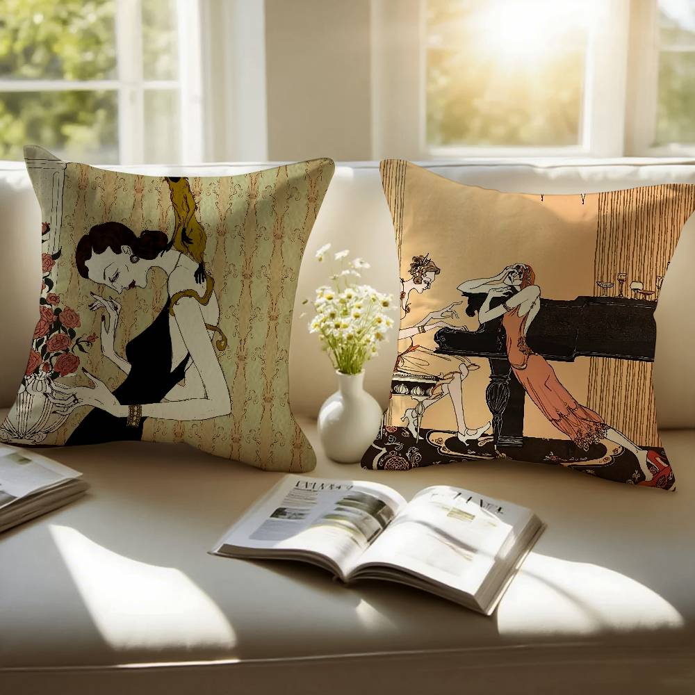 Strange StoriesAnime Pillow Case Sofa and Living Room Decorative Cushion Covers Dust-proof and Mite-proof Invisible Zipper