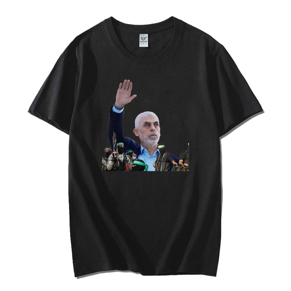 Yahya Sinwar RIP T-shirt Yearn for Yahya Sinwar Original Printing T Shirt Vintage O-neck Unisex Shirts Cotton Breathable Tops
