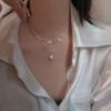 New 925 Sterling Silver Necklace Moon Star Shape Woman Pendant Simple Style Charm Choker Birthday Gift Exquisite Jewelry