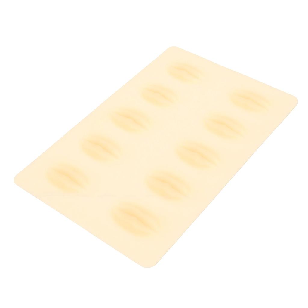 3 Sheets 3D Lip Practice Skin Reusable Lightweight Easy Clean Silicone Lips for Beginners Makeup Practice