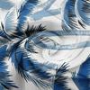 2Pcs Tropical Palm Curta No Rod Blue White Coastal Blackout For Living Room Bedroom Hotel Restaurant Decor