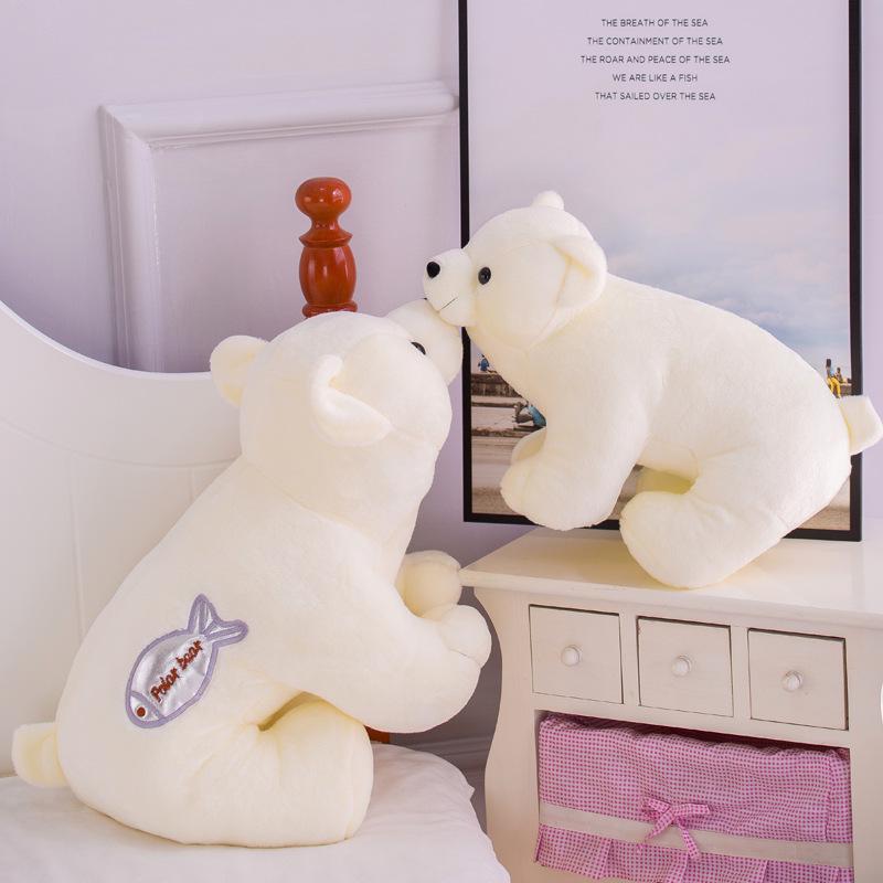 Adorable Polar Bear Plush Doll - Children's Pillow or Wedding Toss
